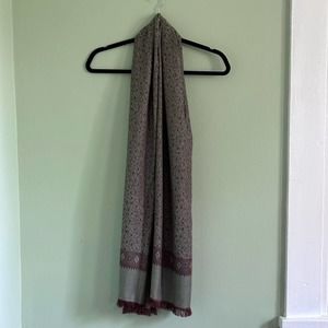 Brown and Green Earthy Floral Scarf OS